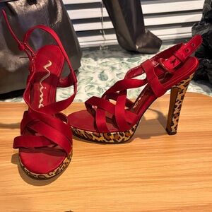 Nina Scarlet Crisscross Sandals